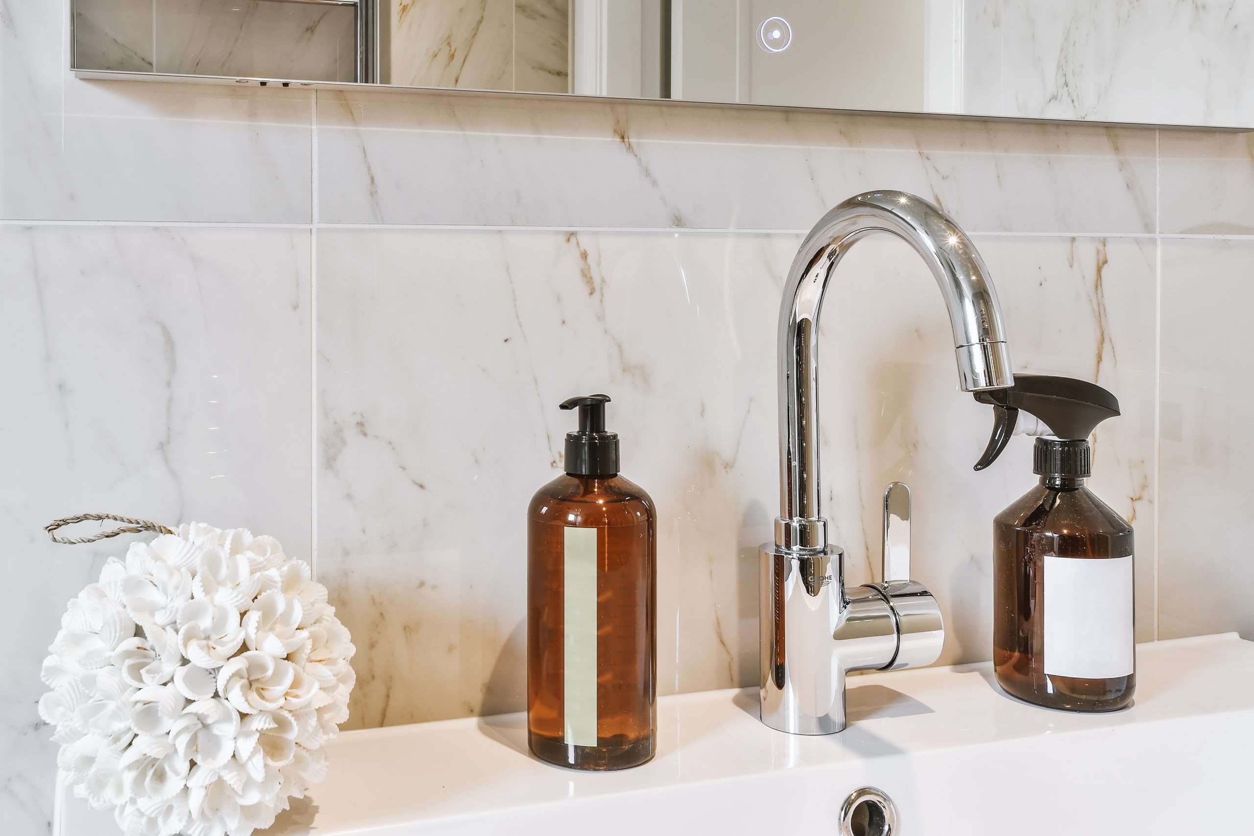 Close up of faucet